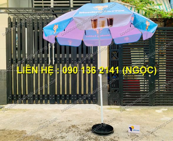 dù gắn xe cafe