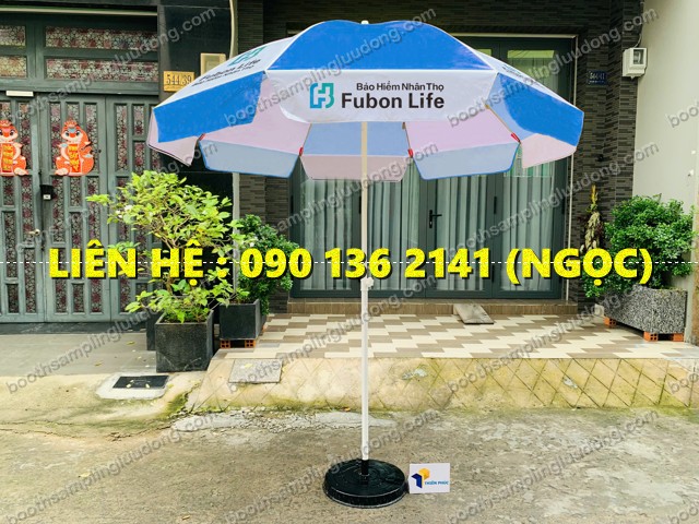 dù tròn quảng cáo in logo