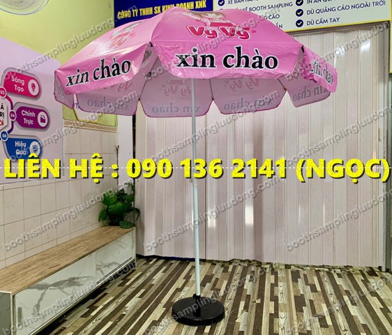 xưởng làm dù in logo ngoài trời